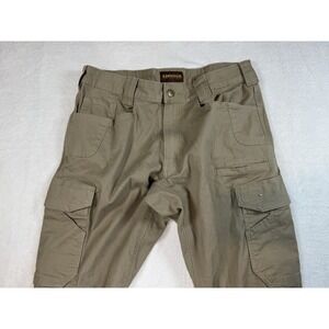 Lincoln Outfitters Mens 34x34 Brown Utility Outdoor Cargo Work Pants Many Pocket